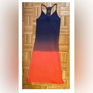 Saint Tropez West Ombre Maxi Dress with Strappy Back Size Medium NEW